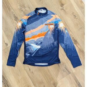 Pearl Izumi Long Sleeve Cycling Jersey Mens Medium Vintage RARE Graphic Snow Sun